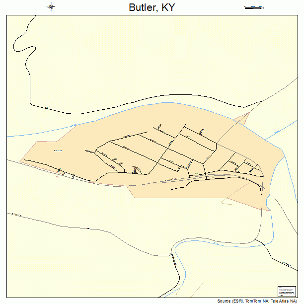 Butler, KY street map