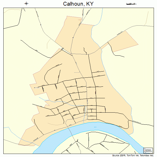Calhoun, KY street map