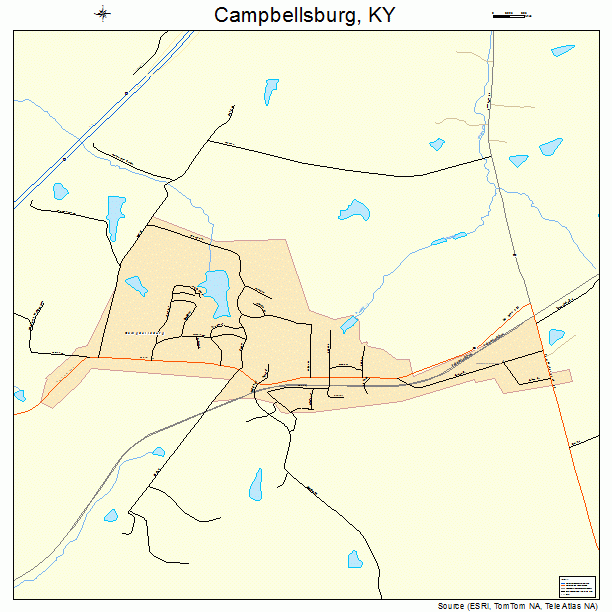 Campbellsburg, KY street map