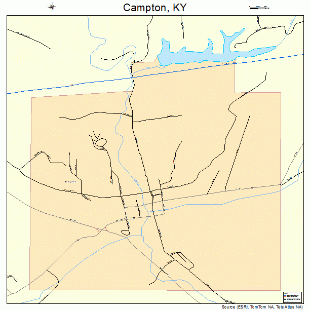 Campton, KY street map