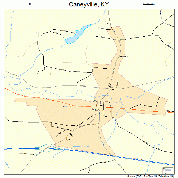 Caneyville, KY street map