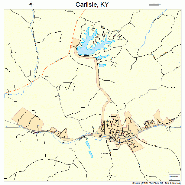 Carlisle, KY street map