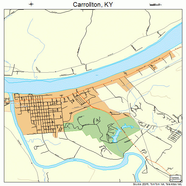 Carrollton, KY street map