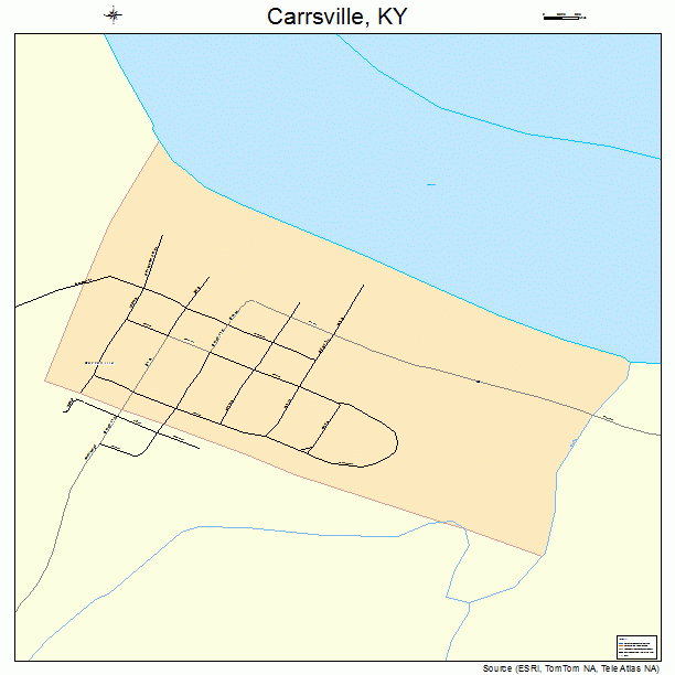 Carrsville, KY street map