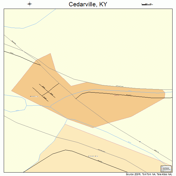 Cedarville, KY street map