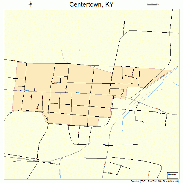 Centertown, KY street map