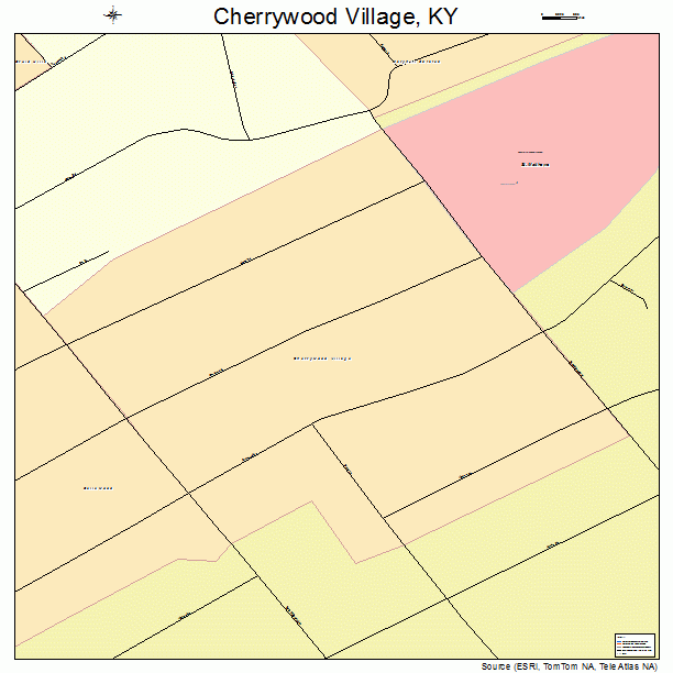 Cherrywood Village, KY street map