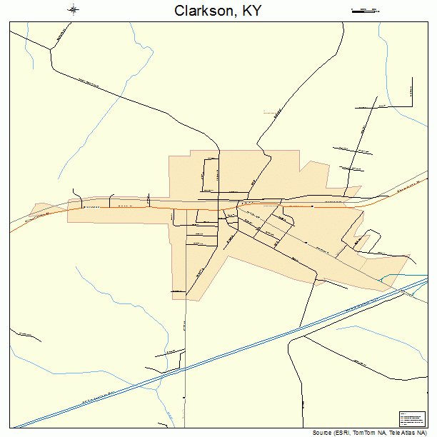 Clarkson, KY street map