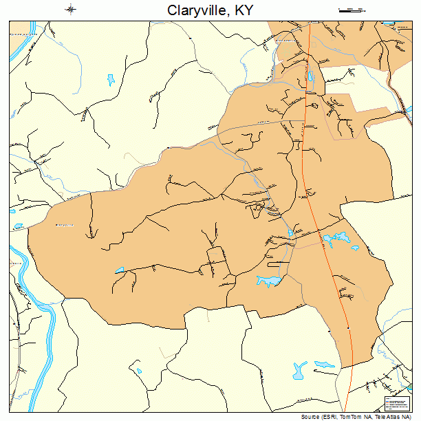 Claryville, KY street map