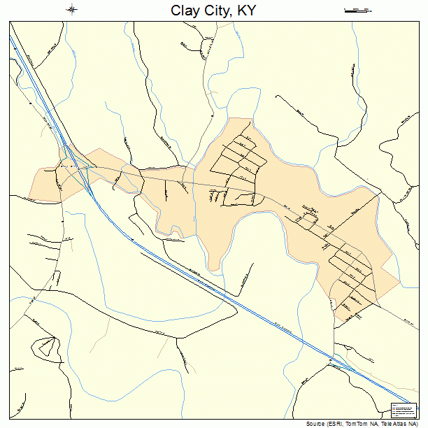 Clay City, KY street map