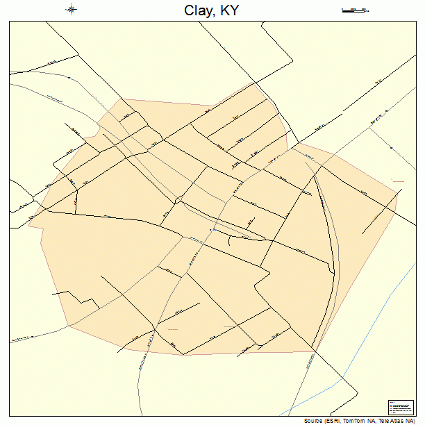 Clay, KY street map