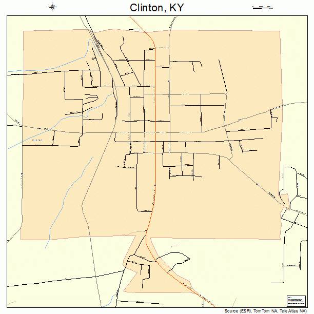 Clinton, KY street map