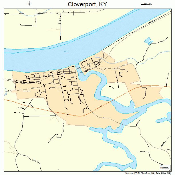 Cloverport, KY street map