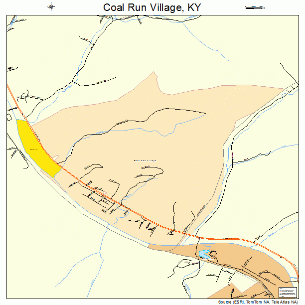 Coal Run Village, KY street map