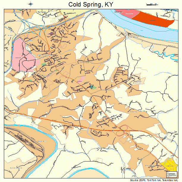 Cold Spring, KY street map