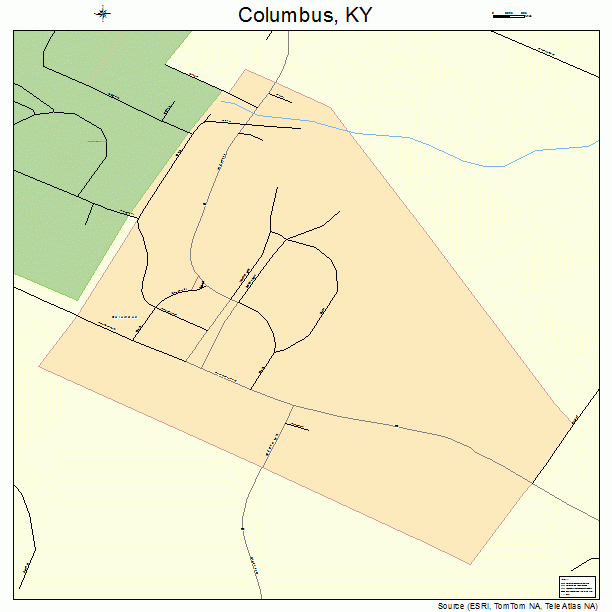 Columbus, KY street map