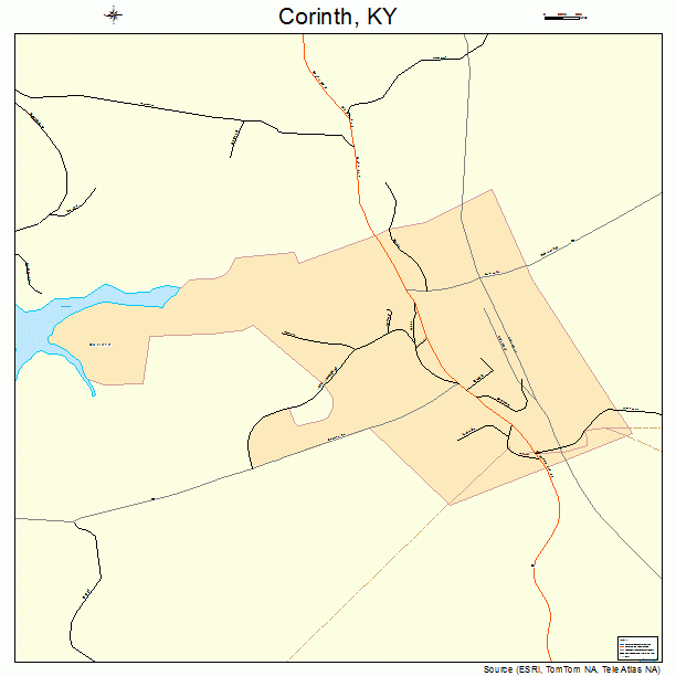 Corinth, KY street map