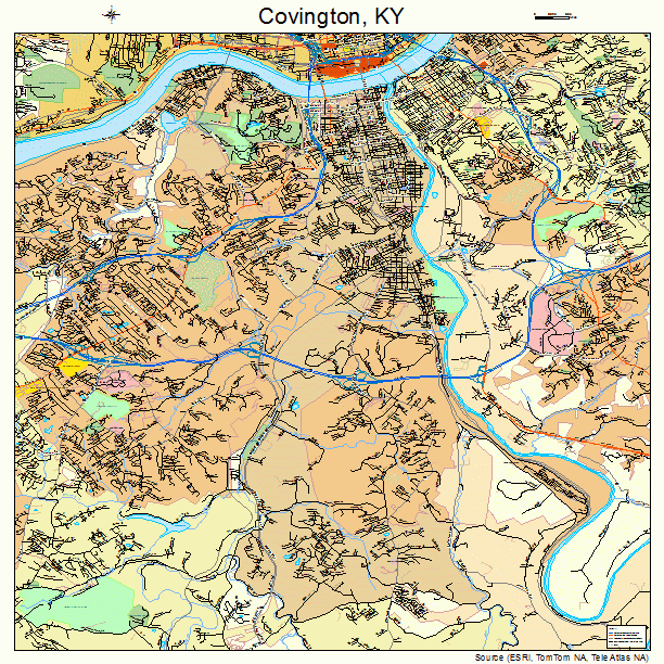 Covington, KY street map