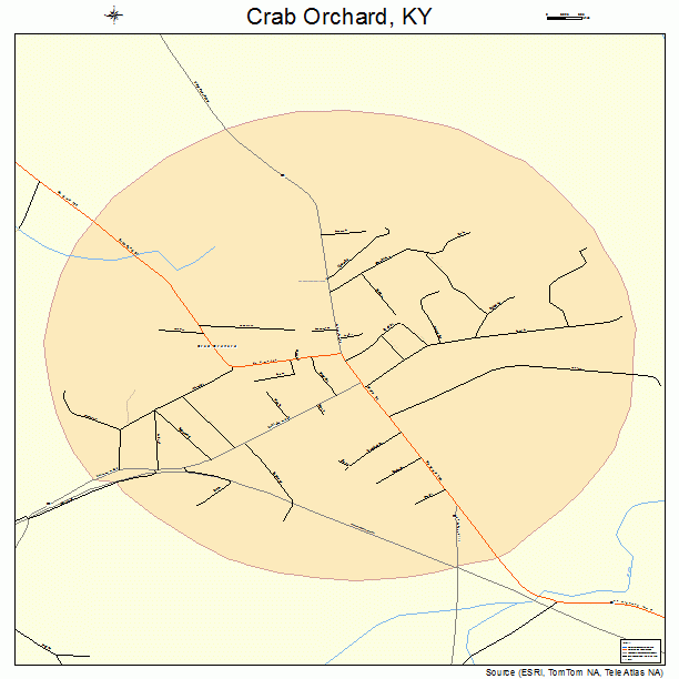Crab Orchard, KY street map