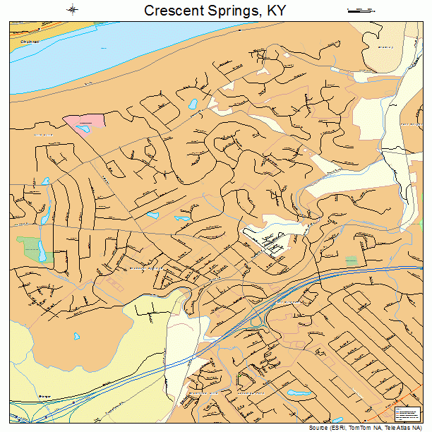 Crescent Springs, KY street map