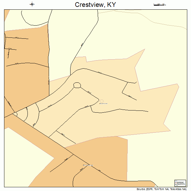 Crestview, KY street map