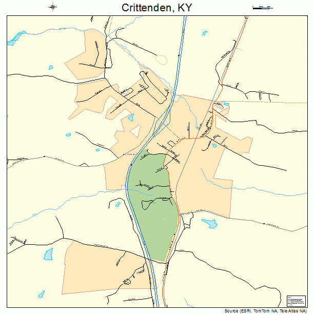 Crittenden, KY street map