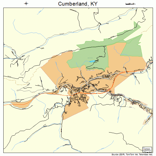 Cumberland, KY street map