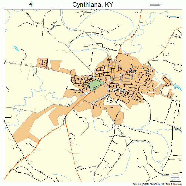 Cynthiana, KY street map