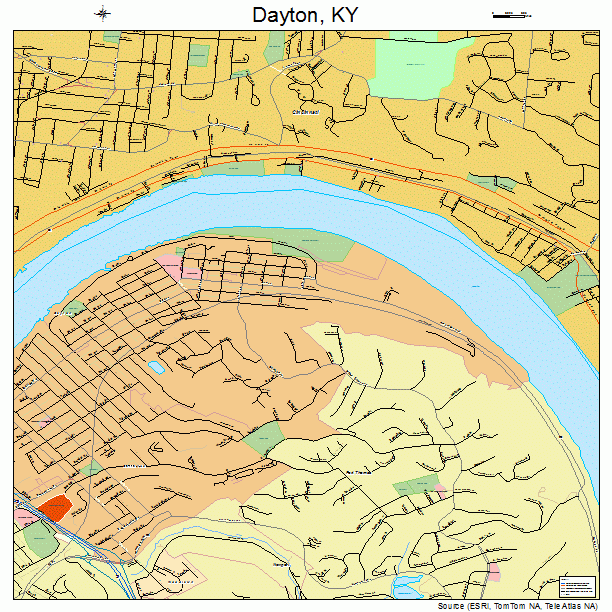 Dayton, KY street map