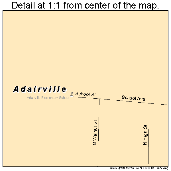 Adairville, Kentucky road map detail