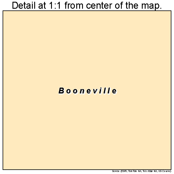 Booneville, Kentucky road map detail