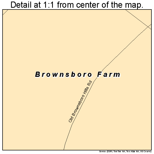 Brownsboro Farm, Kentucky road map detail