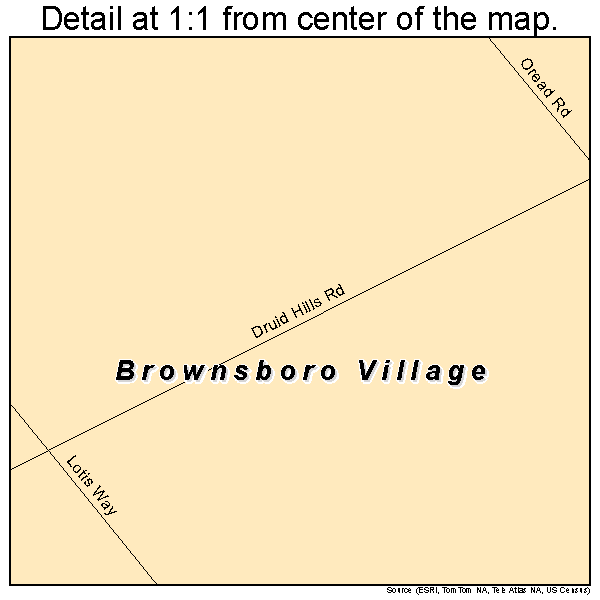 Brownsboro Village, Kentucky road map detail