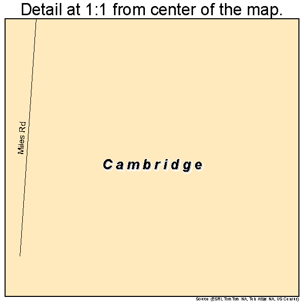 Cambridge, Kentucky road map detail