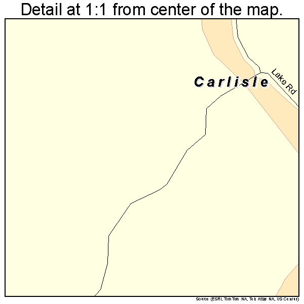 Carlisle, Kentucky road map detail