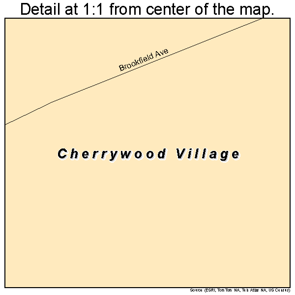 Cherrywood Village, Kentucky road map detail
