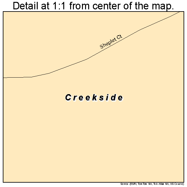 Creekside, Kentucky road map detail