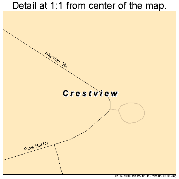 Crestview, Kentucky road map detail