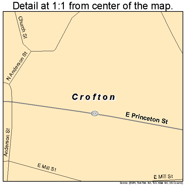 Crofton, Kentucky road map detail