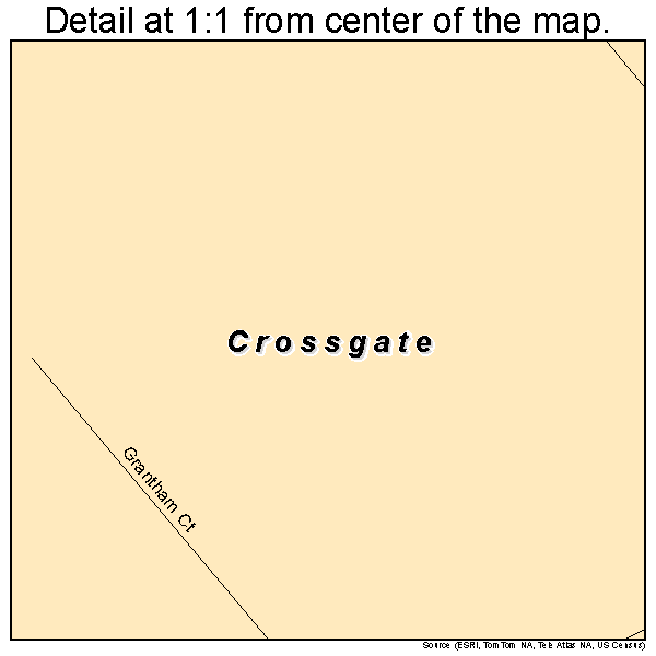 Crossgate, Kentucky road map detail