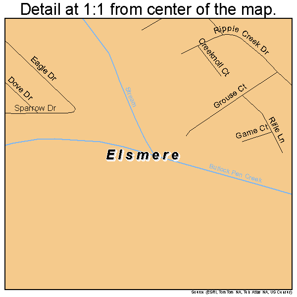 Elsmere, Kentucky road map detail