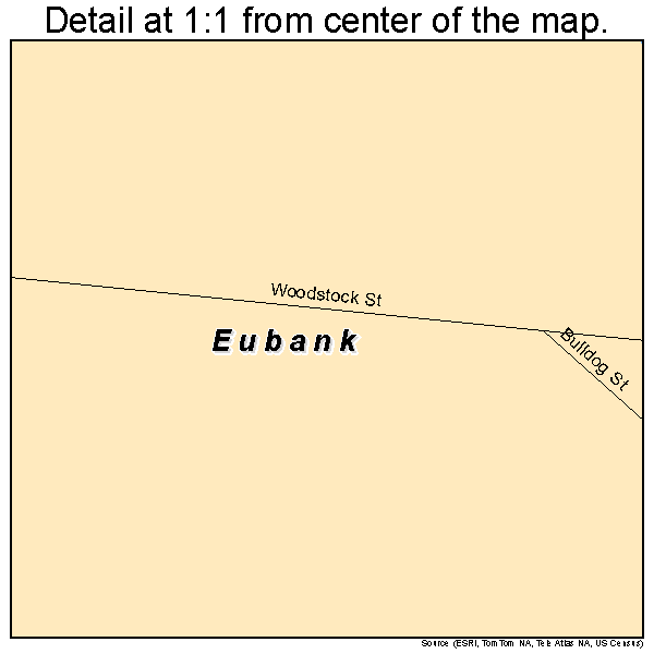 Eubank, Kentucky road map detail
