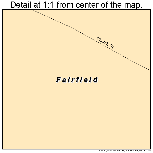Fairfield, Kentucky road map detail