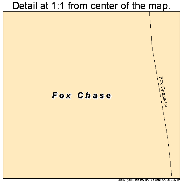 Fox Chase, Kentucky road map detail