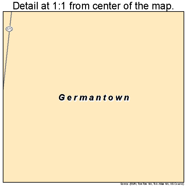 Germantown, Kentucky road map detail
