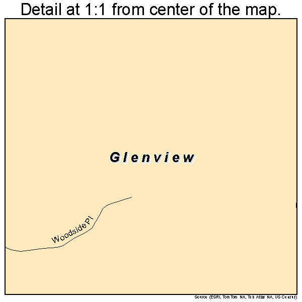 Glenview, Kentucky road map detail