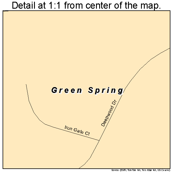 Green Spring, Kentucky road map detail