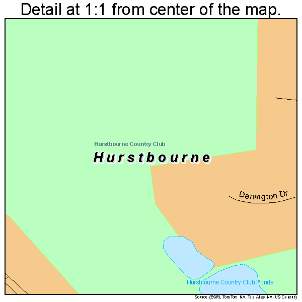 Hurstbourne, Kentucky road map detail