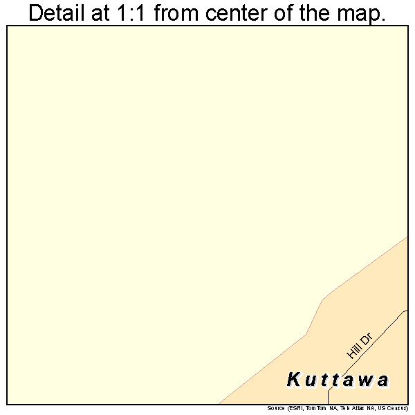Kuttawa, Kentucky road map detail