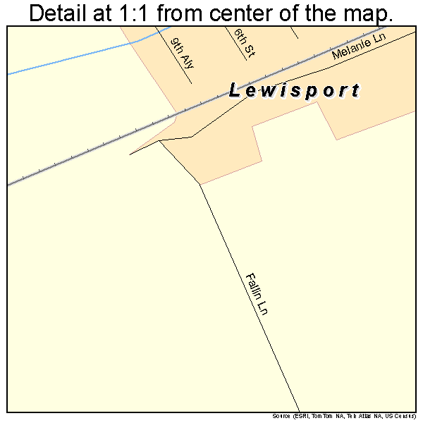 Lewisport, Kentucky road map detail